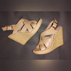 Jessica Simpson Wedges Beige Tan Light Tan Wedge heels